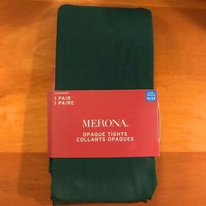 Green opaque tights